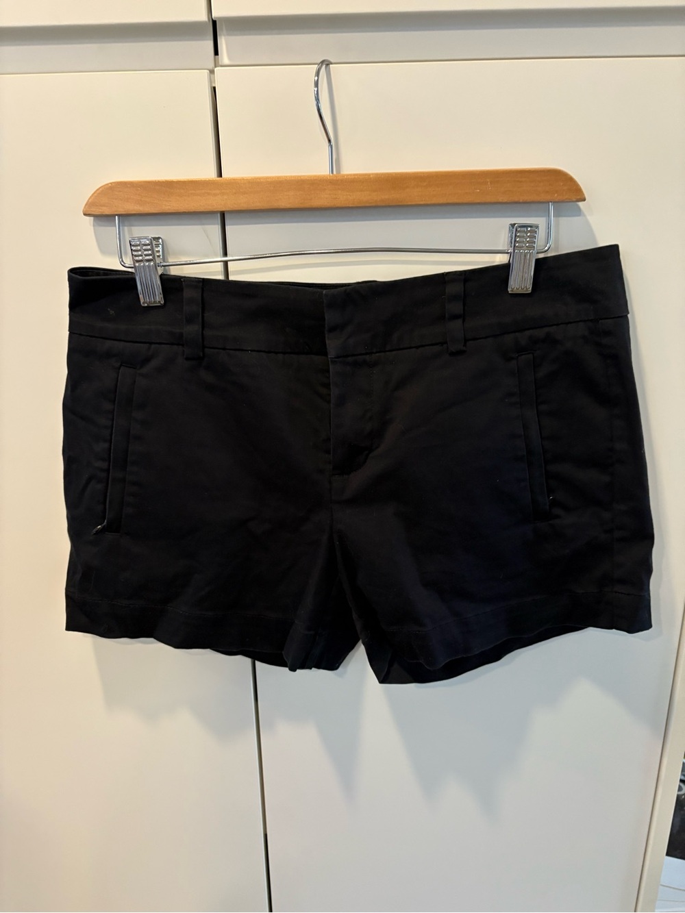 Calvin Klein Black Cotton Tailored Shorts